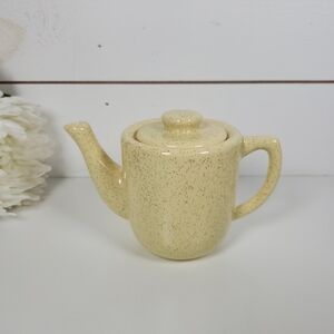 Vintage Bauer Pottery Monterey Moderne Yellow Speckled Teapot | MCM Tea Pot